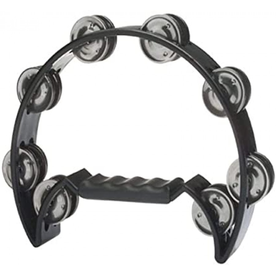 Stagg TAB-2 BK Cutout Tambourine, 16 Jingles, Black